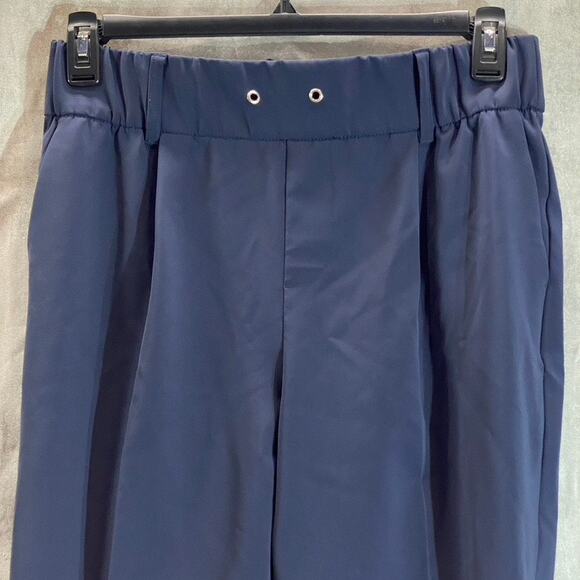 ATM Women's Navy Anthony Thomas Melillo Twill Pull-On Pants SZ M - Picture 3 of 11